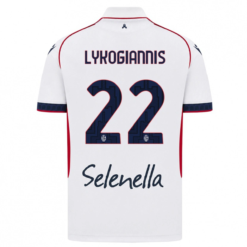 Danxen Kinder Charalampos Lykogiannis #22 Weiß Rot Königsblau Auswärtstrikot Trikot 2026/27 T-Shirt