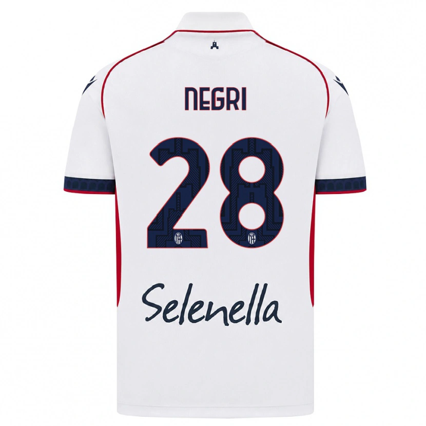 Danxen Kinder Simone Negri #28 Weiß Rot Königsblau Auswärtstrikot Trikot 2026/27 T-Shirt