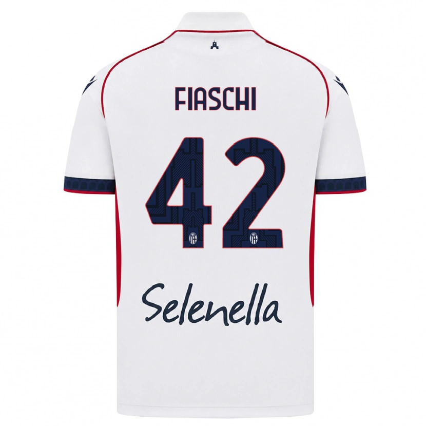 Danxen Kinder Marco Fiaschi #42 Weiß Rot Königsblau Auswärtstrikot Trikot 2026/27 T-Shirt