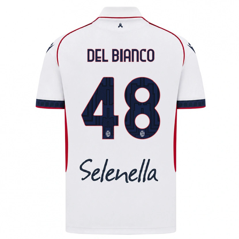 Danxen Kinder Riccardo Del Bianco #48 Weiß Rot Königsblau Auswärtstrikot Trikot 2026/27 T-Shirt