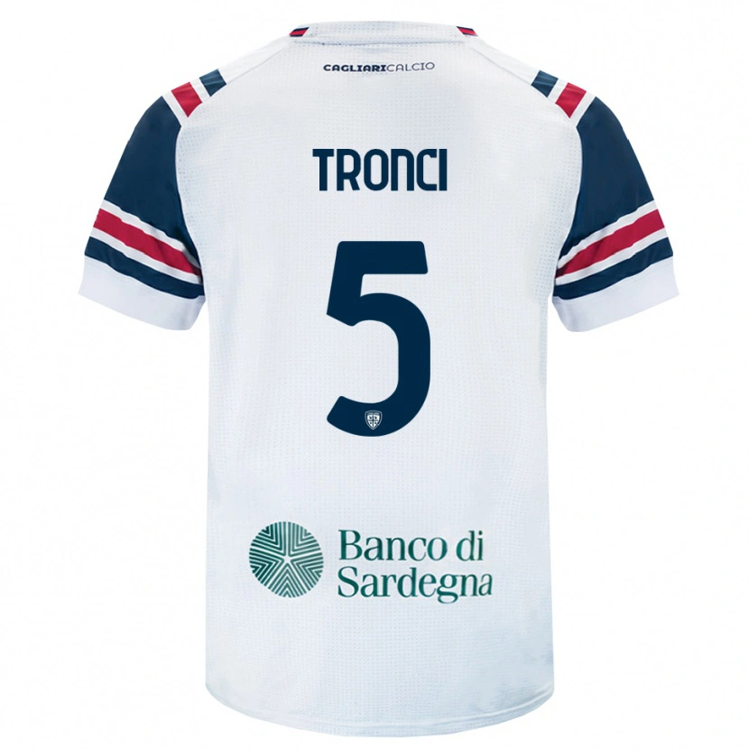 Danxen Kinder Luca Tronci #5 Weiß Rot Grün Auswärtstrikot Trikot 2026/27 T-Shirt