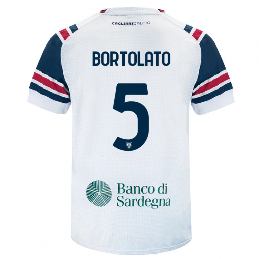 Danxen Kinder Filippo Bortolato #5 Weiß Rot Grün Auswärtstrikot Trikot 2026/27 T-Shirt
