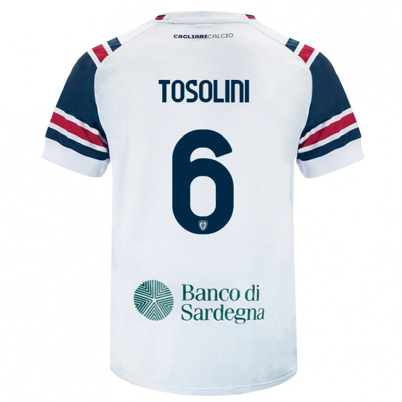 Danxen Kinder Nicolas Tosolini #6 Weiß Rot Grün Auswärtstrikot Trikot 2026/27 T-Shirt