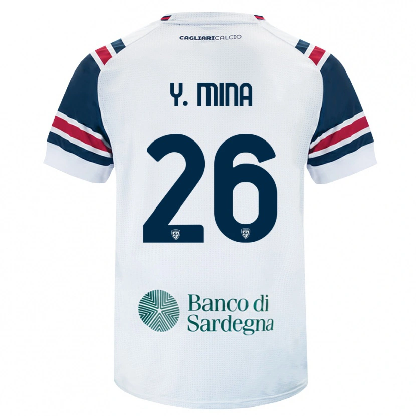 Danxen Kinder Yerry Mina #26 Weiß Rot Grün Auswärtstrikot Trikot 2026/27 T-Shirt