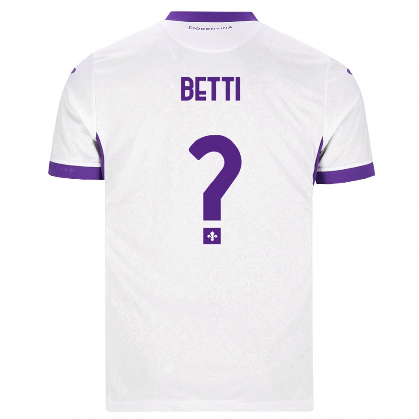 Danxen Kinder Tiziano Betti #0 Weiß Lila Auswärtstrikot Trikot 2026/27 T-Shirt
