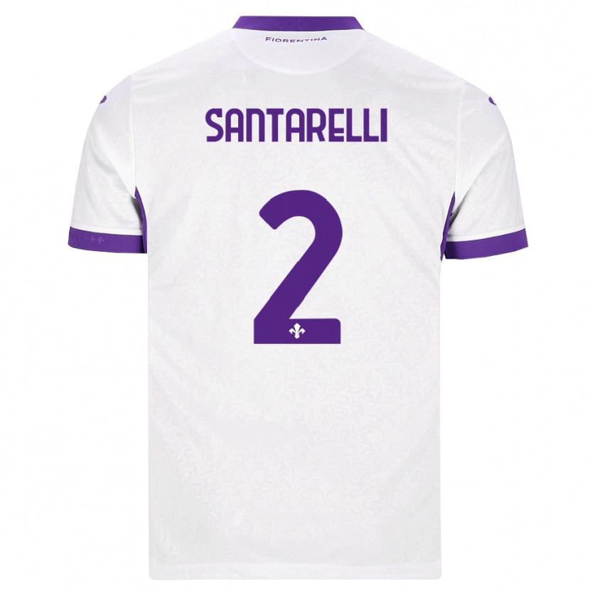 Danxen Kinder Andrea Santarelli #2 Weiß Lila Auswärtstrikot Trikot 2026/27 T-Shirt