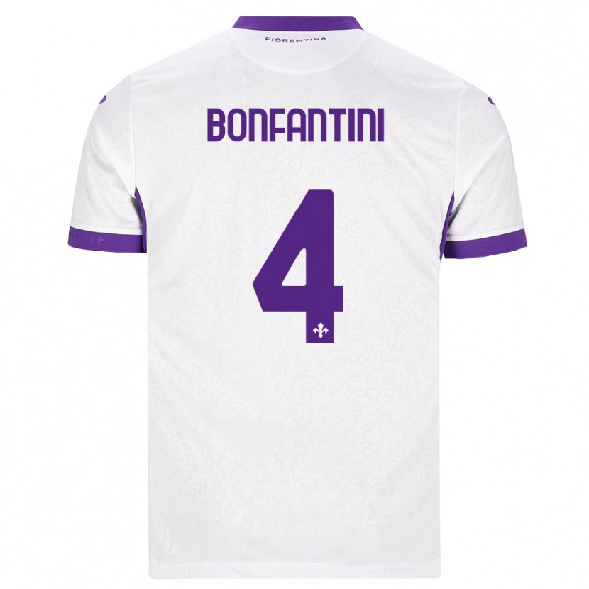 Danxen Kinder Agnese Bonfantini #4 Weiß Lila Auswärtstrikot Trikot 2026/27 T-Shirt