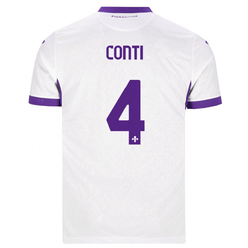 Danxen Kinder Gabriele Conti #4 Weiß Lila Auswärtstrikot Trikot 2026/27 T-Shirt