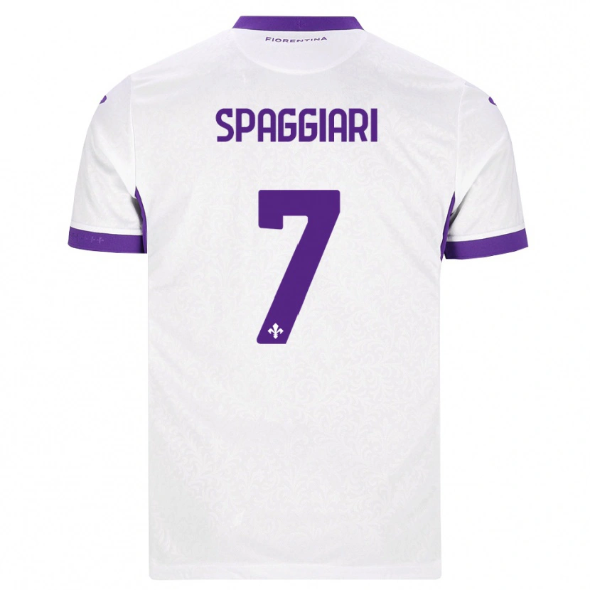 Danxen Kinder Riccardo Spaggiari #7 Weiß Lila Auswärtstrikot Trikot 2026/27 T-Shirt