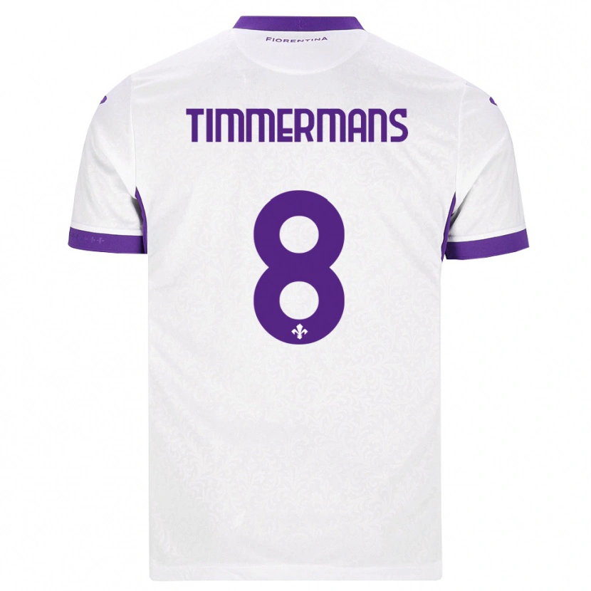 Danxen Kinder Loric Timmermans #8 Weiß Lila Auswärtstrikot Trikot 2026/27 T-Shirt