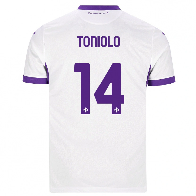 Danxen Kinder Martina Toniolo #14 Weiß Lila Auswärtstrikot Trikot 2026/27 T-Shirt