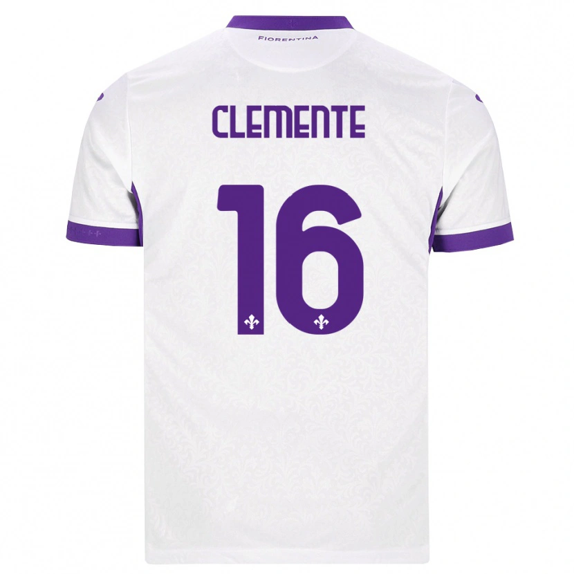 Danxen Kinder Raffaele Clemente #16 Weiß Lila Auswärtstrikot Trikot 2026/27 T-Shirt