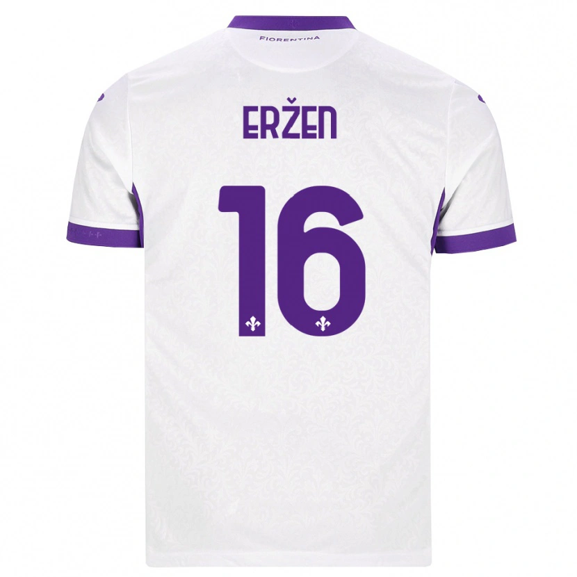 Danxen Kinder Kaja Erzen #16 Weiß Lila Auswärtstrikot Trikot 2026/27 T-Shirt