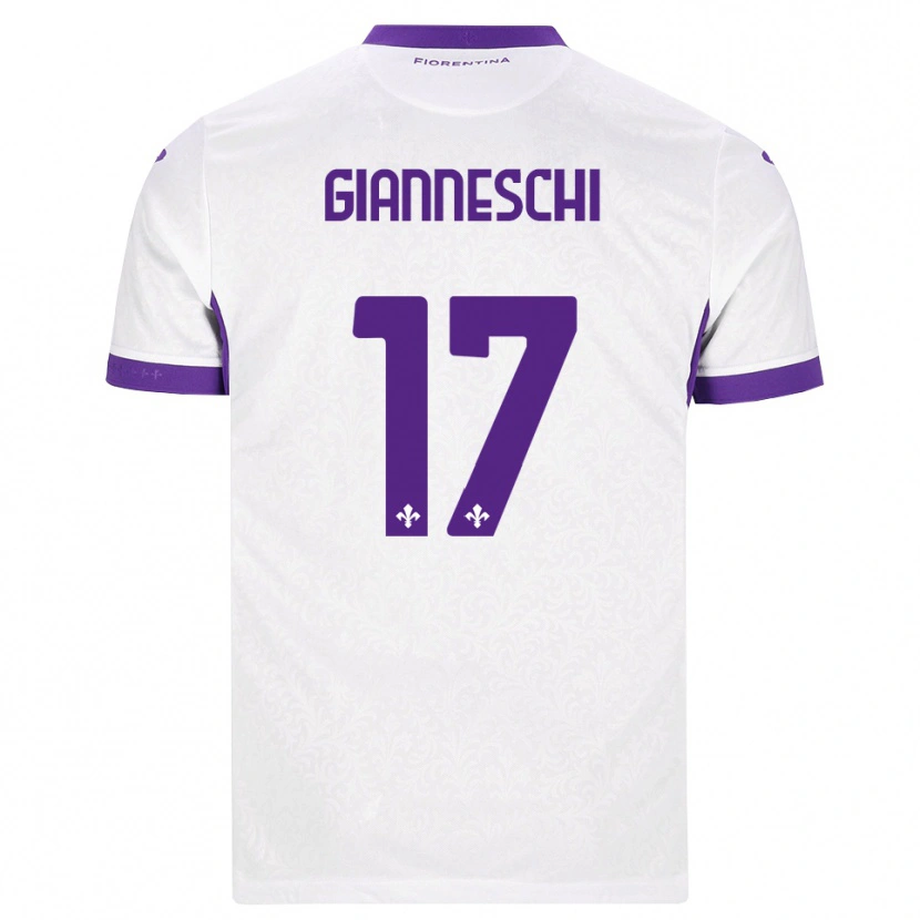 Danxen Kinder Noah Gianneschi #17 Weiß Lila Auswärtstrikot Trikot 2026/27 T-Shirt