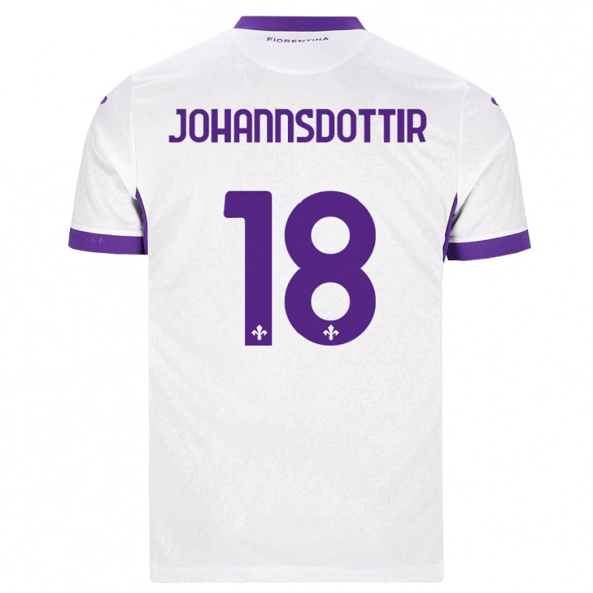 Danxen Kinder Alexandra Johannsdottir #18 Weiß Lila Auswärtstrikot Trikot 2026/27 T-Shirt