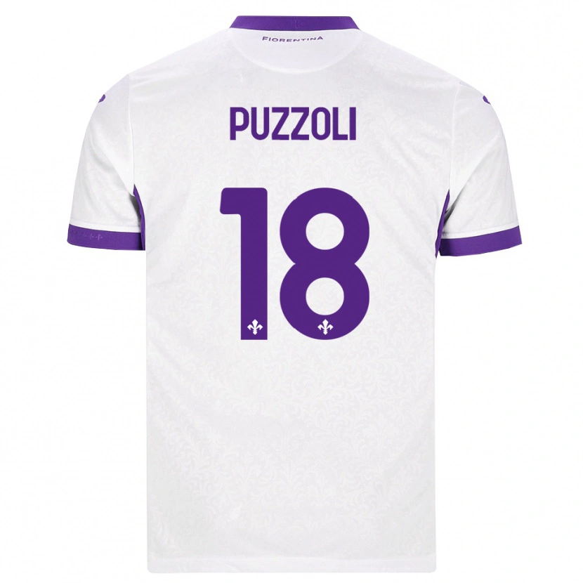 Danxen Kinder Giorgio Puzzoli #18 Weiß Lila Auswärtstrikot Trikot 2026/27 T-Shirt