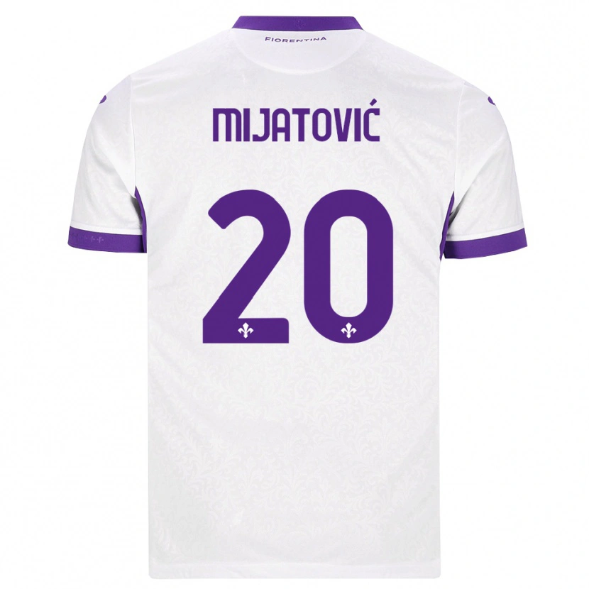 Danxen Kinder Milica Mijatović #20 Weiß Lila Auswärtstrikot Trikot 2026/27 T-Shirt
