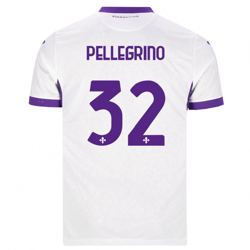 Danxen Kinder Mateo Pellegrino #32 Weiß Lila Auswärtstrikot Trikot 2026/27 T-Shirt