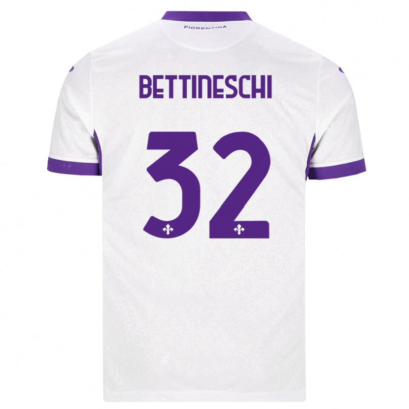Danxen Kinder Giorgia Bettineschi #32 Weiß Lila Auswärtstrikot Trikot 2026/27 T-Shirt