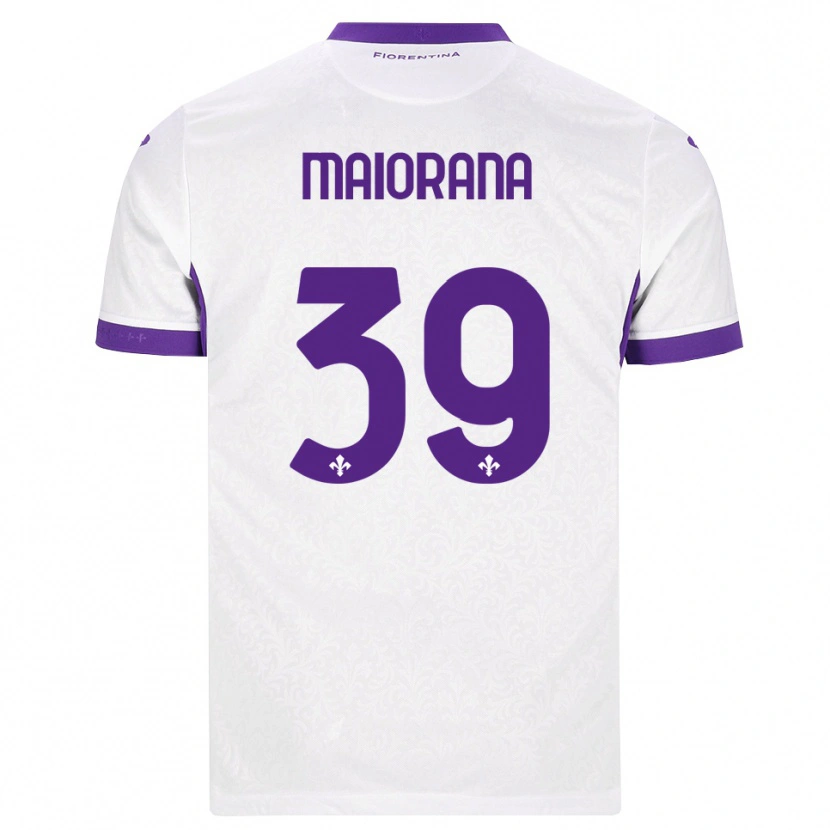 Danxen Kinder Stefano Maiorana #39 Weiß Lila Auswärtstrikot Trikot 2026/27 T-Shirt