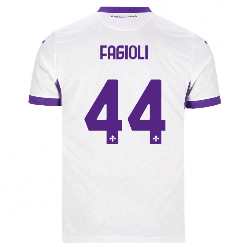 Danxen Kinder Nicolò Fagioli #44 Weiß Lila Auswärtstrikot Trikot 2026/27 T-Shirt