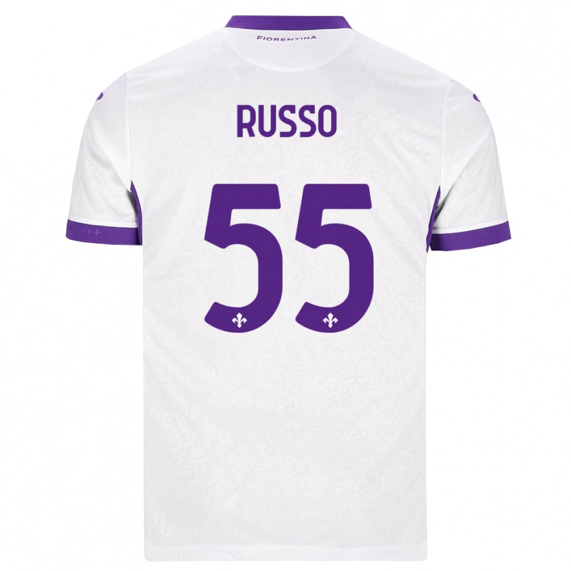 Danxen Kinder Federica Russo #55 Weiß Lila Auswärtstrikot Trikot 2026/27 T-Shirt