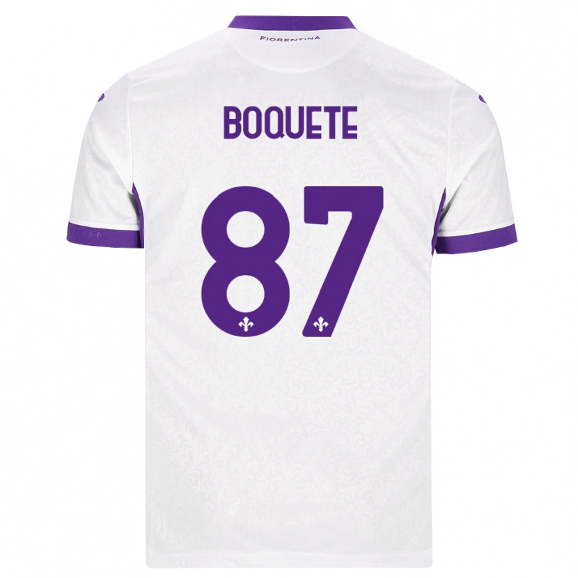Danxen Kinder Veronica Boquete #87 Weiß Lila Auswärtstrikot Trikot 2026/27 T-Shirt