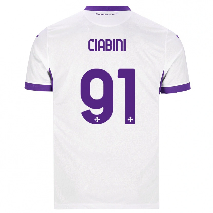 Danxen Kinder Giulia Ciabini #91 Weiß Lila Auswärtstrikot Trikot 2026/27 T-Shirt