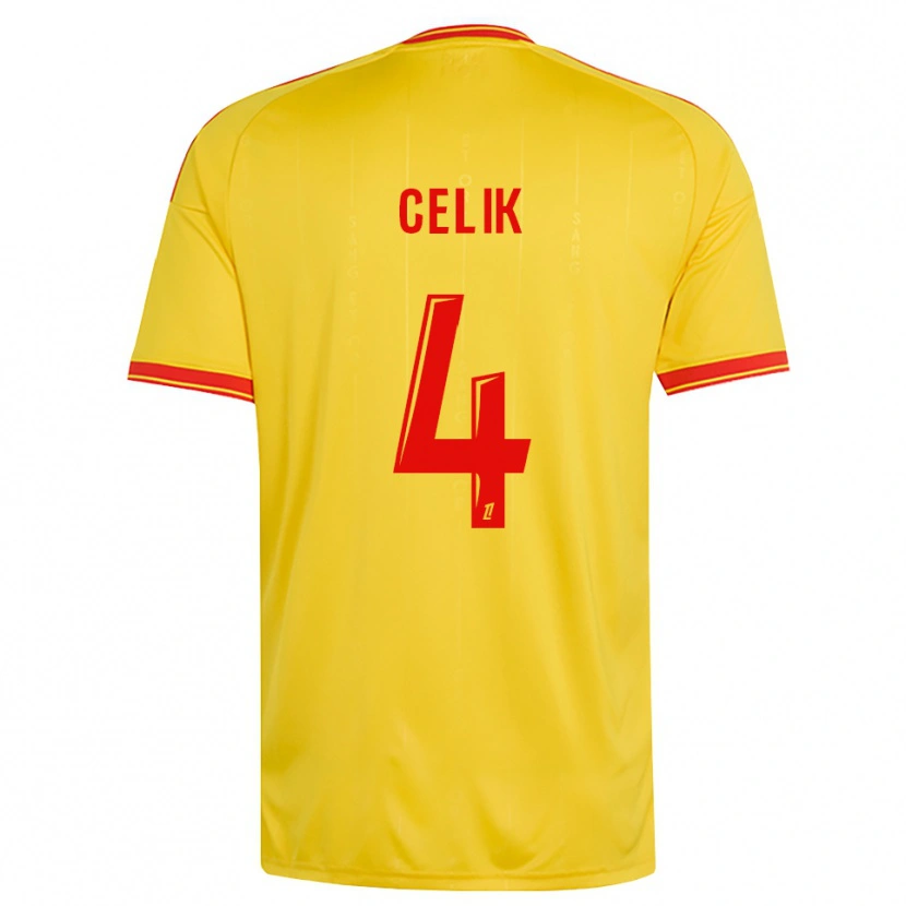 Danxen Herren Nidal Celik #4 Gold Orange Rot Heimtrikot Trikot 2026/27 T-Shirt