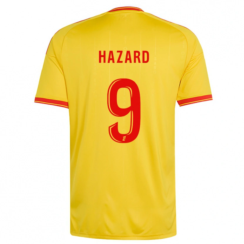 Danxen Herren Thorgan Hazard #9 Gold Orange Rot Heimtrikot Trikot 2026/27 T-Shirt