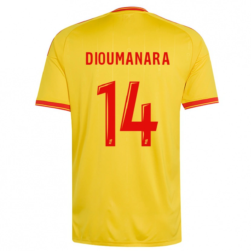 Danxen Herren Sidi Dioumanara #14 Gold Orange Rot Heimtrikot Trikot 2026/27 T-Shirt
