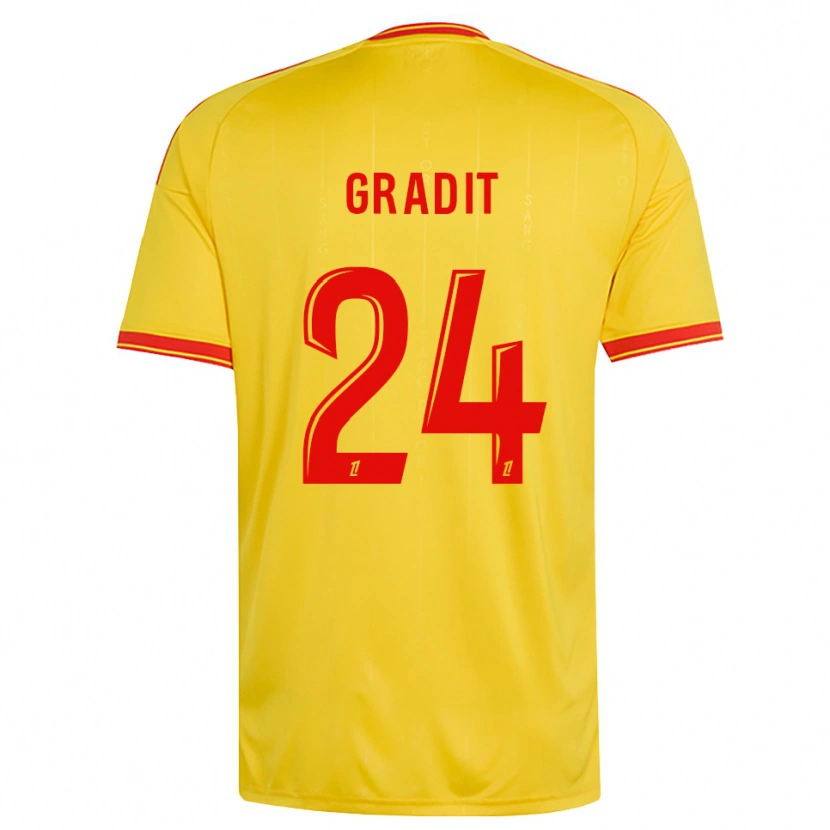 Danxen Herren Jonathan Gradit #24 Gold Orange Rot Heimtrikot Trikot 2026/27 T-Shirt