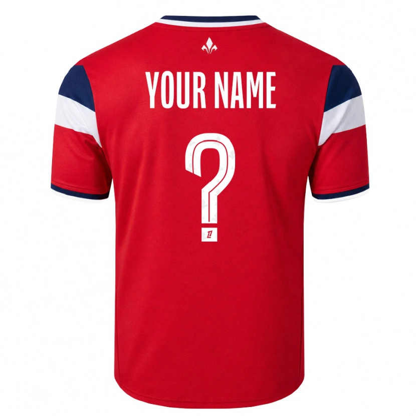 Danxen Herren Ihren Namen #0 Rot Weiß Königsblau Heimtrikot Trikot 2026/27 T-Shirt