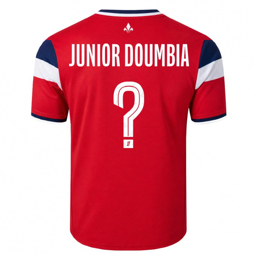 Danxen Herren Samba Junior Doumbia #0 Rot Weiß Königsblau Heimtrikot Trikot 2026/27 T-Shirt