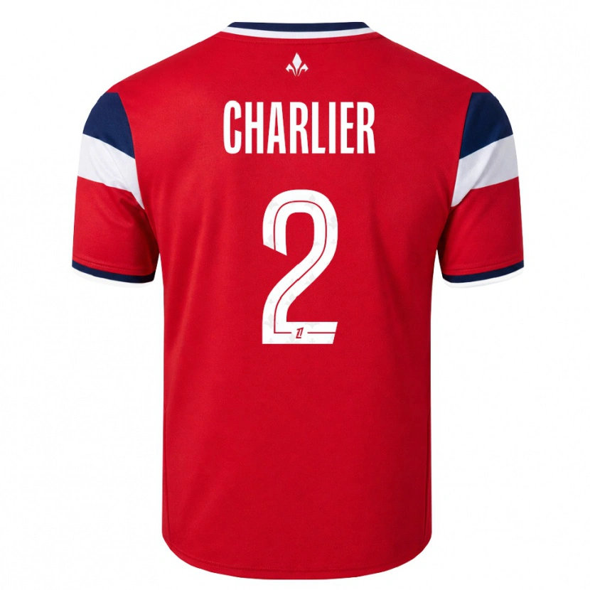 Danxen Herren Amaury Charlier #2 Rot Weiß Königsblau Heimtrikot Trikot 2026/27 T-Shirt