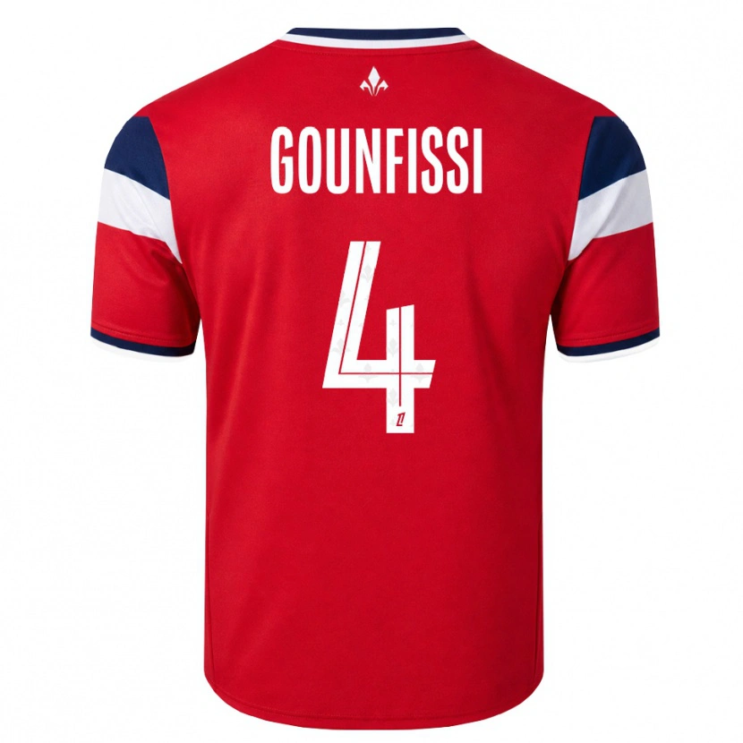 Danxen Herren Mouad Gounfissi #4 Rot Weiß Königsblau Heimtrikot Trikot 2026/27 T-Shirt