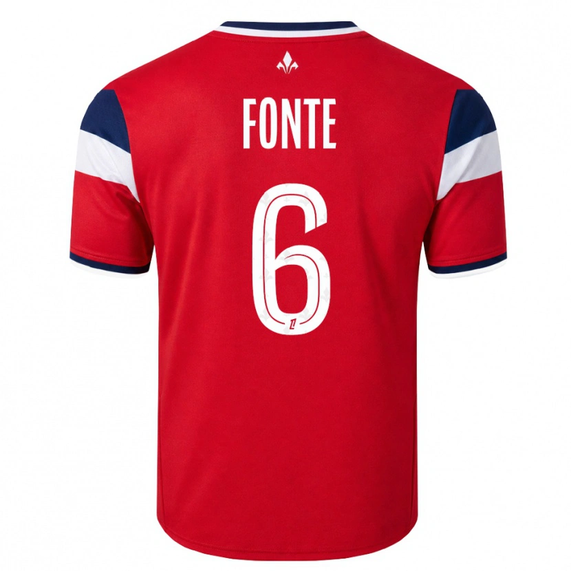 Danxen Herren Jose Fonte #6 Rot Weiß Königsblau Heimtrikot Trikot 2026/27 T-Shirt