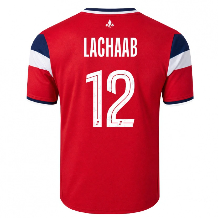 Danxen Herren Younes Lachaab #12 Rot Weiß Königsblau Heimtrikot Trikot 2026/27 T-Shirt