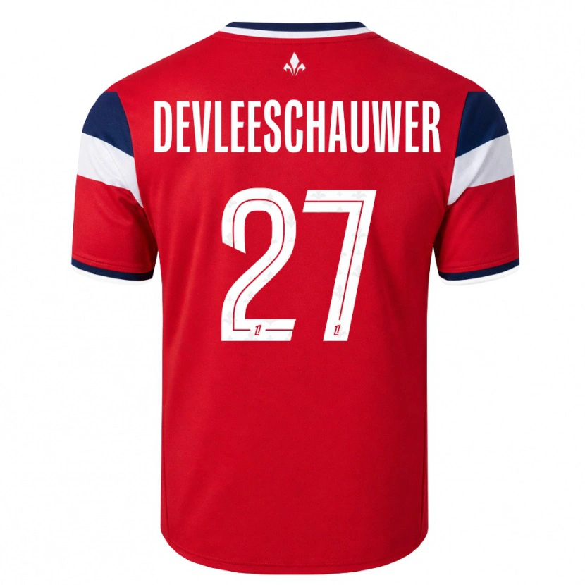Danxen Herren Gwenaëlle Devleeschauwer #27 Rot Weiß Königsblau Heimtrikot Trikot 2026/27 T-Shirt