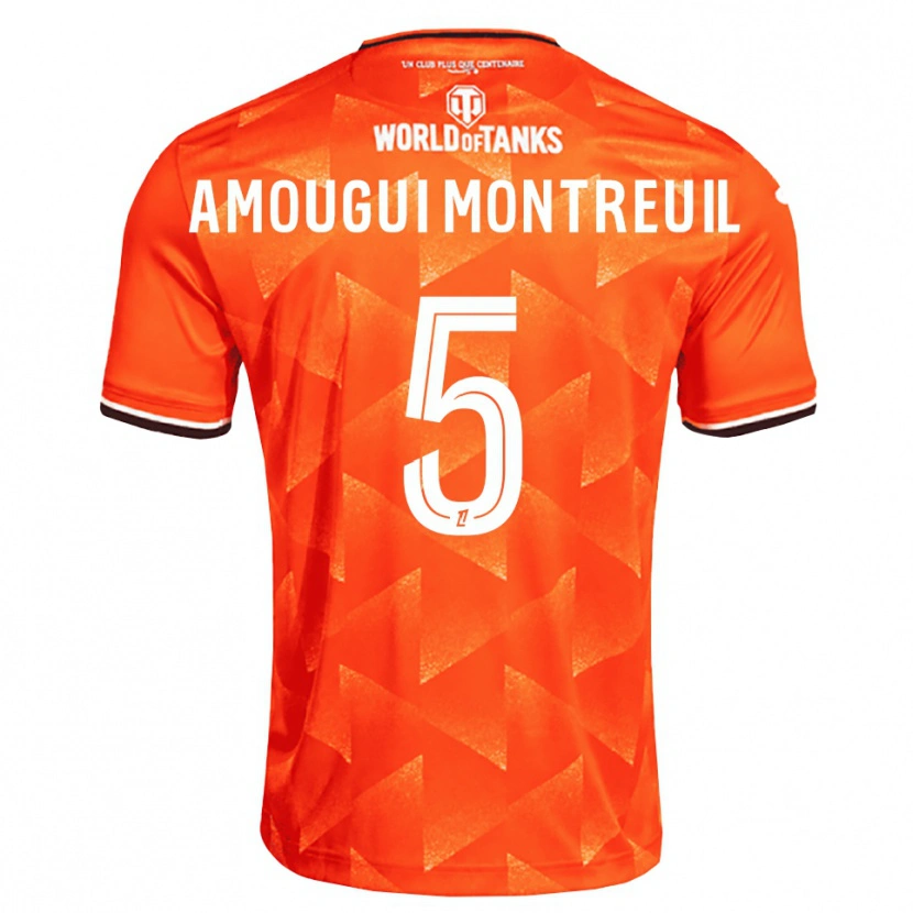 Danxen Herren Maceo Amougui Montreuil #5 Orange Weiß Schwarz Heimtrikot Trikot 2026/27 T-Shirt