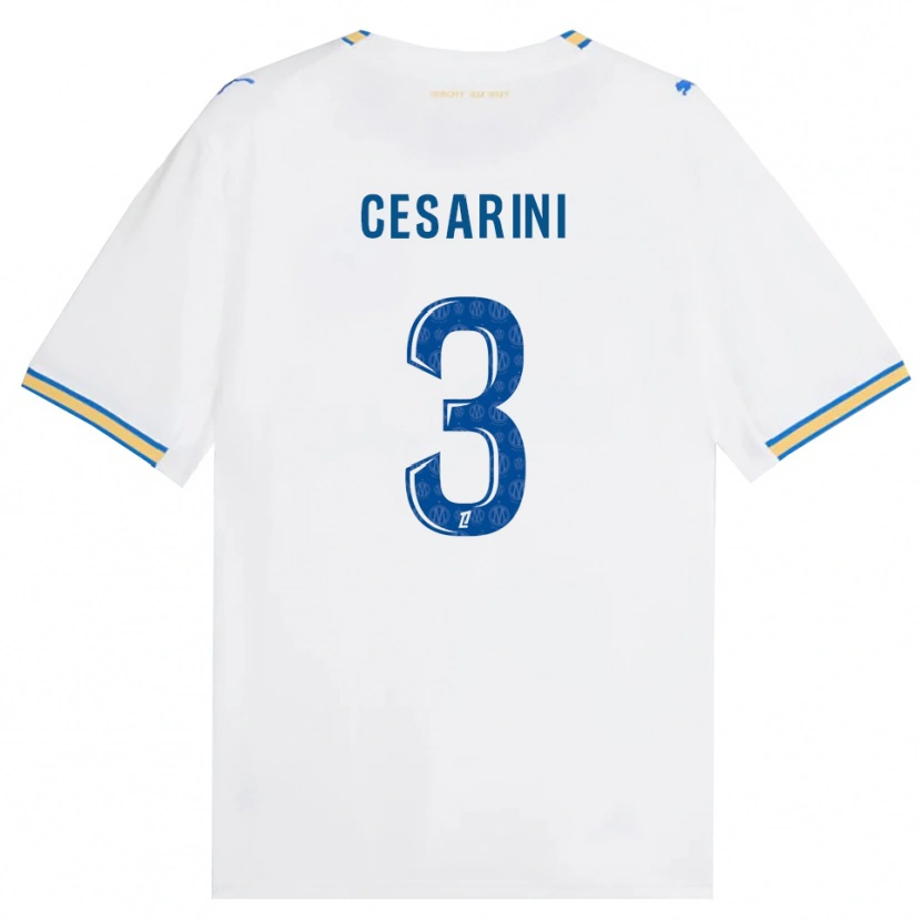 Danxen Herren Gaëtan Cesarini #3 Dodgerblau Weiß Heimtrikot Trikot 2026/27 T-Shirt