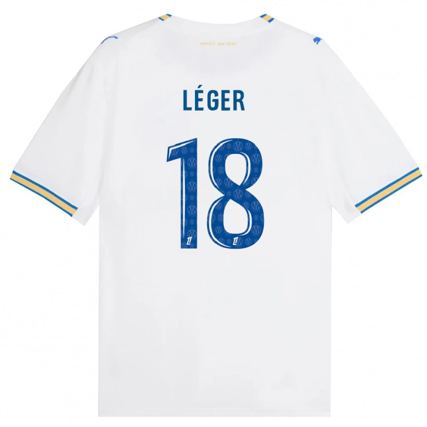Danxen Herren Marie-Charlotte Léger #18 Dodgerblau Weiß Heimtrikot Trikot 2026/27 T-Shirt