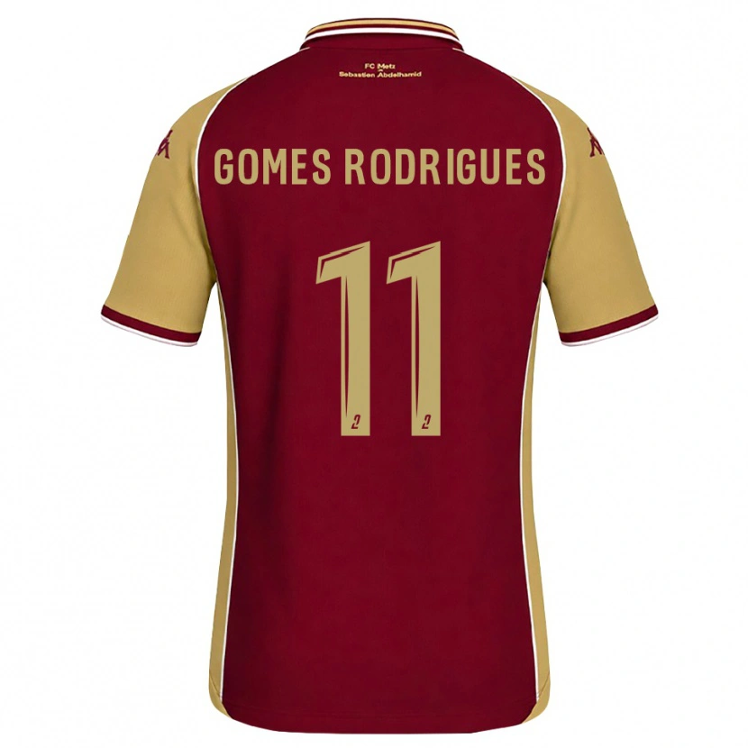 Danxen Herren Jess Gomes Rodrigues #11 Goldrute Dunkelrot Heimtrikot Trikot 2026/27 T-Shirt