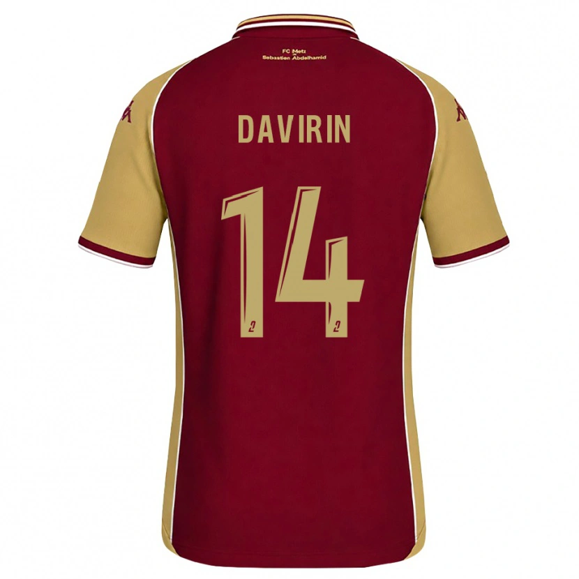 Danxen Herren Pierre-Alexandre Davirin #14 Goldrute Dunkelrot Heimtrikot Trikot 2026/27 T-Shirt