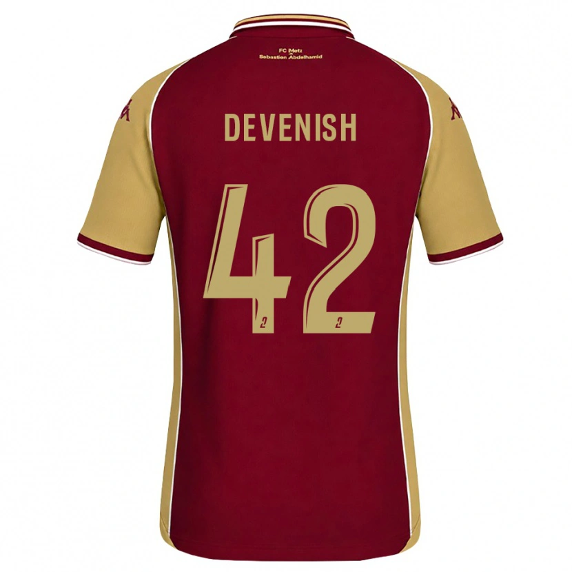 Danxen Herren Cristian Devenish #42 Goldrute Dunkelrot Heimtrikot Trikot 2026/27 T-Shirt