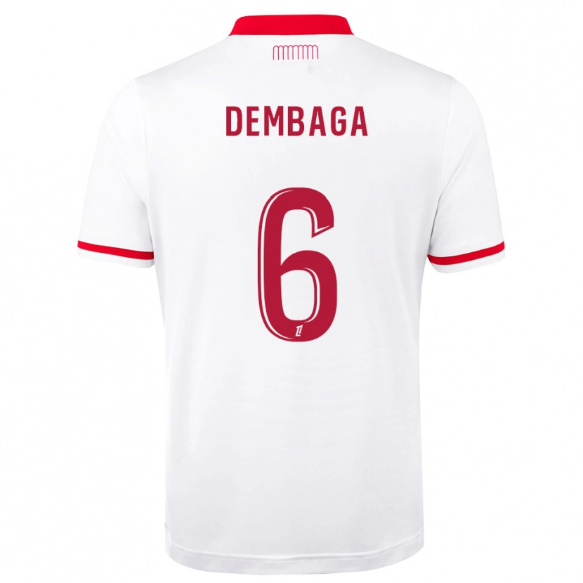 Danxen Herren Boubakar Dembaga #6 Rot Weiß Heimtrikot Trikot 2026/27 T-Shirt