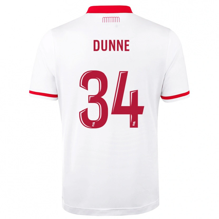 Danxen Herren David Dunne #34 Rot Weiß Heimtrikot Trikot 2026/27 T-Shirt