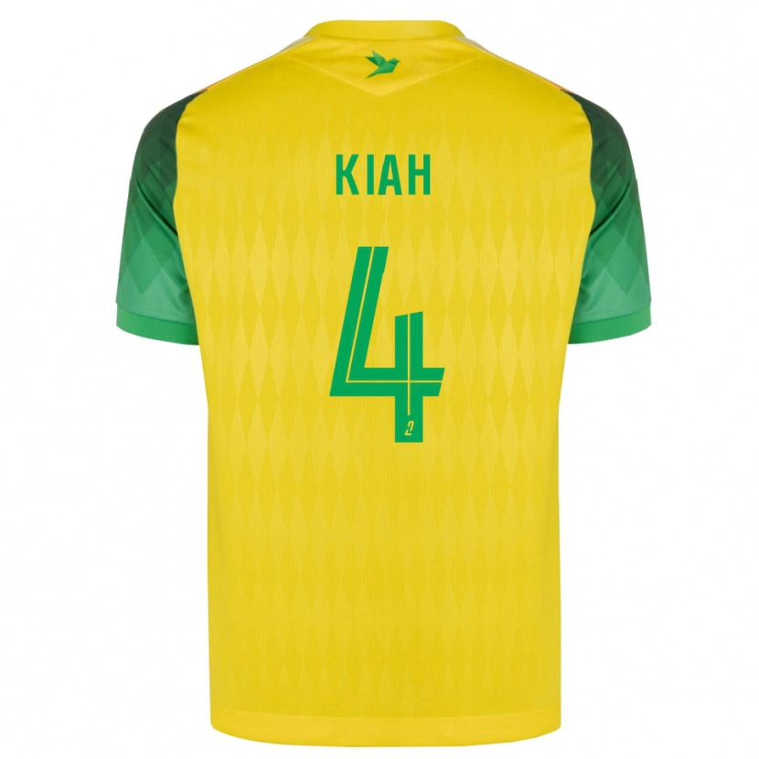 Danxen Herren Emmanuel Kiah #4 Gelb Grün Rot Heimtrikot Trikot 2026/27 T-Shirt