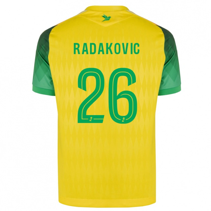 Danxen Herren Uros Radakovic #26 Gelb Grün Rot Heimtrikot Trikot 2026/27 T-Shirt