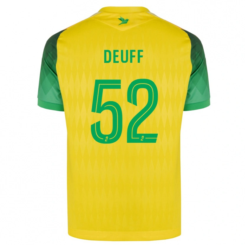 Danxen Herren Bahmed Deuff #52 Gelb Grün Rot Heimtrikot Trikot 2026/27 T-Shirt